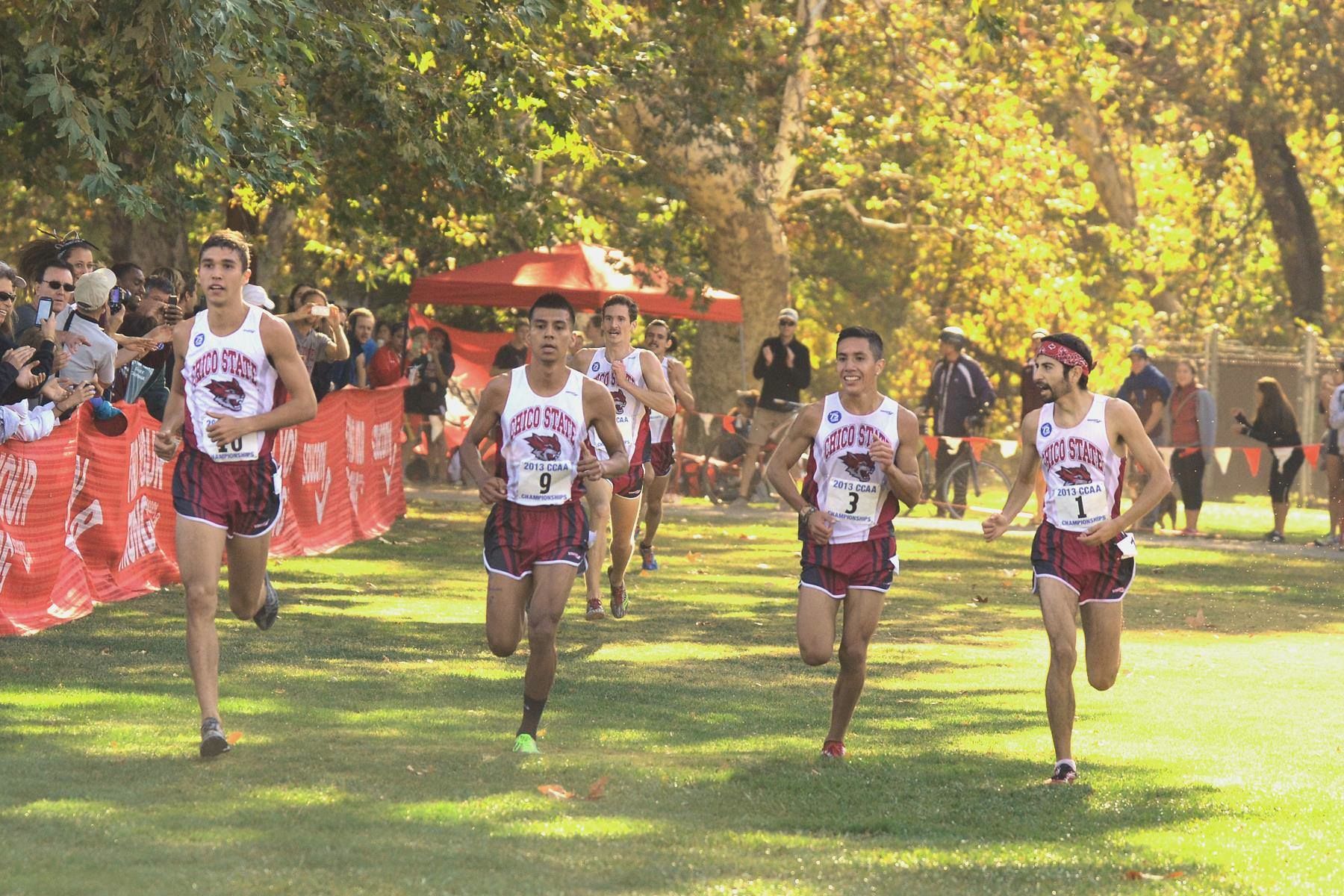 A great shot of the Top-6 'Cats on the final straightaway, making the tough decision on who gets to win (Skip Reager Photo?)