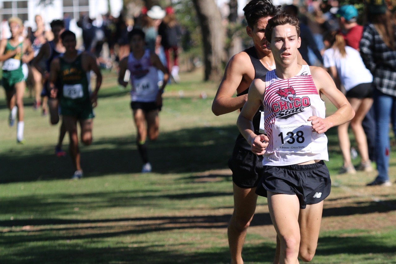 Frosh Remington Breeze was the 'Cats 9th runner on the day but earned his first All CCAA honor w/ a 15th place effort.