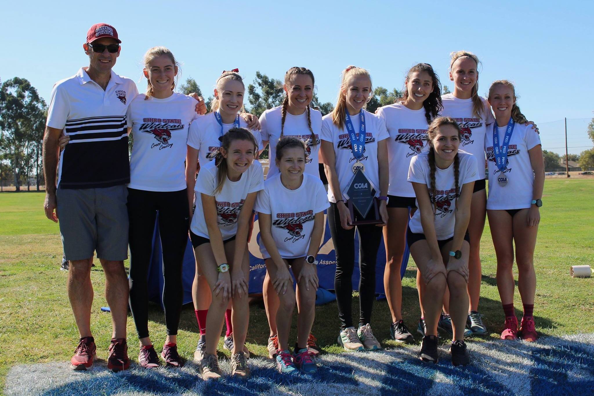 The Chico women would win the program's 10th straight CCAA title, and 14th in the past 16 years. - with Nicole Anthony, Alex Burkhart, Nora Pizzella, Karlie Garcia, Haley Kroll, Hannah Dorman, Montana Loveday, Kayden Carpenter, Haley Boynton and Alexandria Tucker.