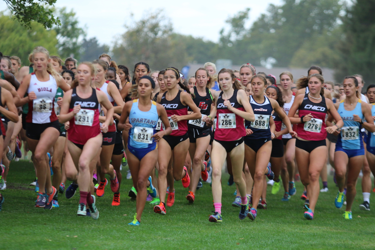 The Chico women were well positioned in the early-going of the Invite race.