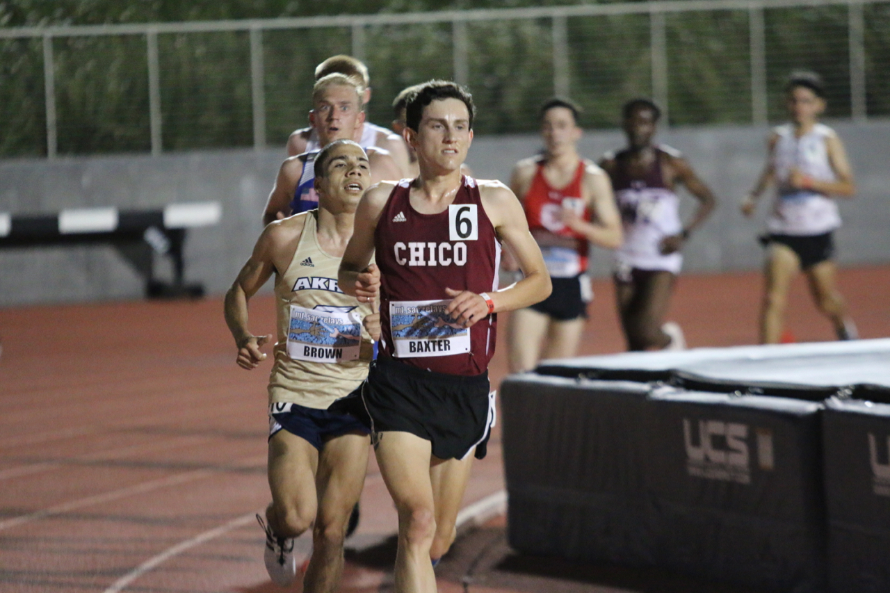 Sophomore Wyatt Baxter lopped an impressive 40+ seconds off his 10k PR while running a 30:08 25 lap PR at the Mt Sac Relays. Last year's CCAA 10k Champ now leads the CCAA list and has his first NCAA provisional mark. - with Wyatt Baxter at El Camino College.