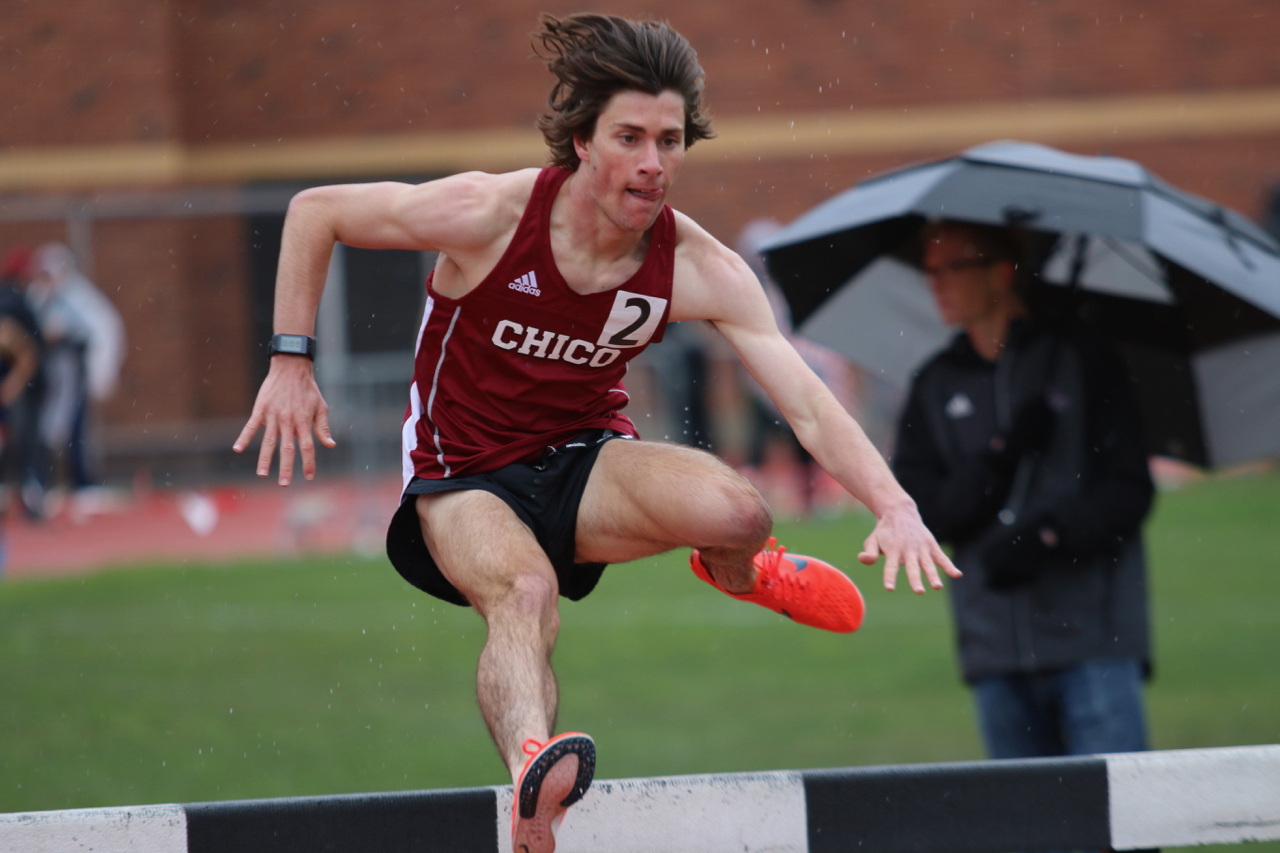 Zachary Chamberlain looking pretty good over the barriers despite it being his maiden voyage in the steeple.
