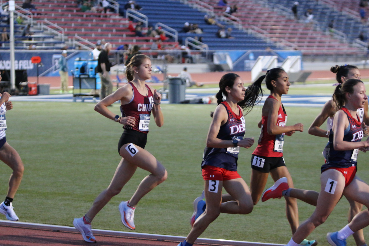Hannah Tiffany in full flight during the 10k final.