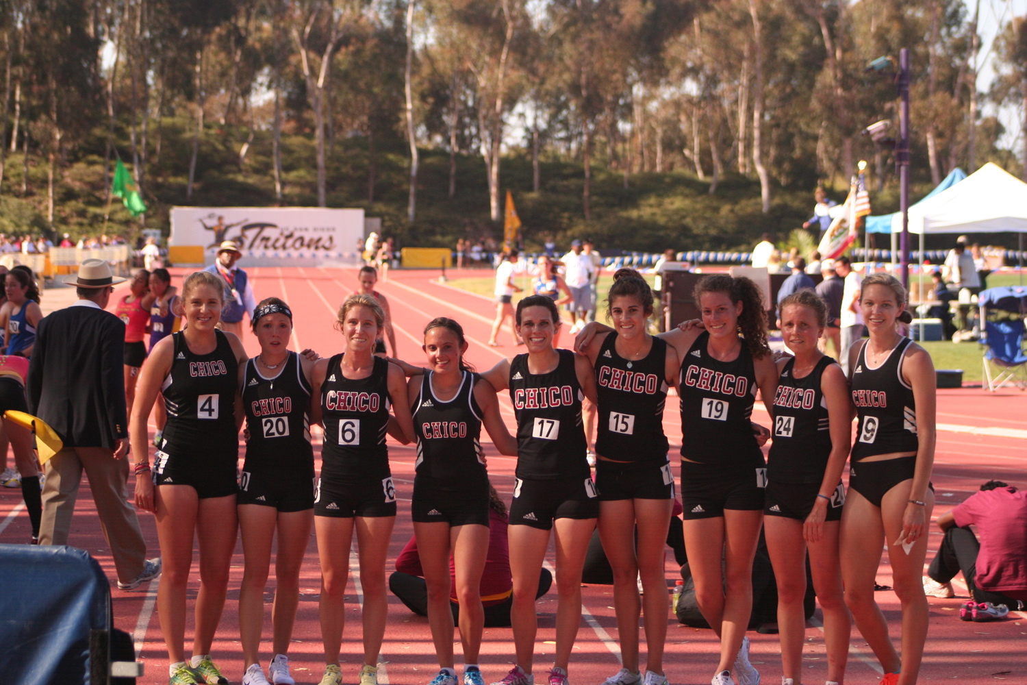 The women’s 5k crew moments after scoring 7 of the events top 8 spots!