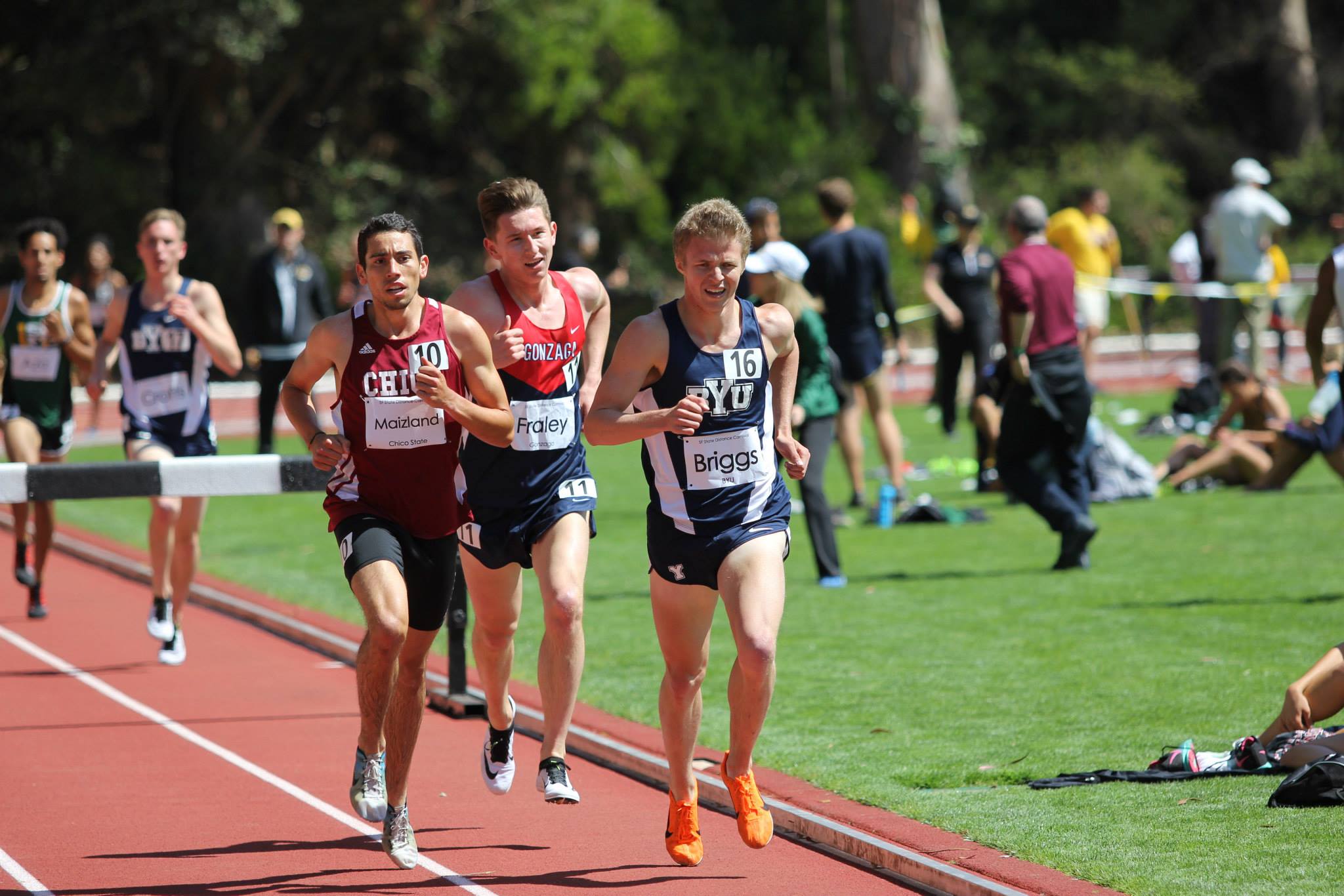 Every steepler who is fortunate enough to run under the 9 minute threshold remembers when and where they did it first. Barron Maizland became the fifth Chico State athlete to accomplish this feat, while winning the SF Distance Carnival in a near meet-record 8:55.21 time. Barron's effort ranks him #3 on the Wildcat All-Time list.
