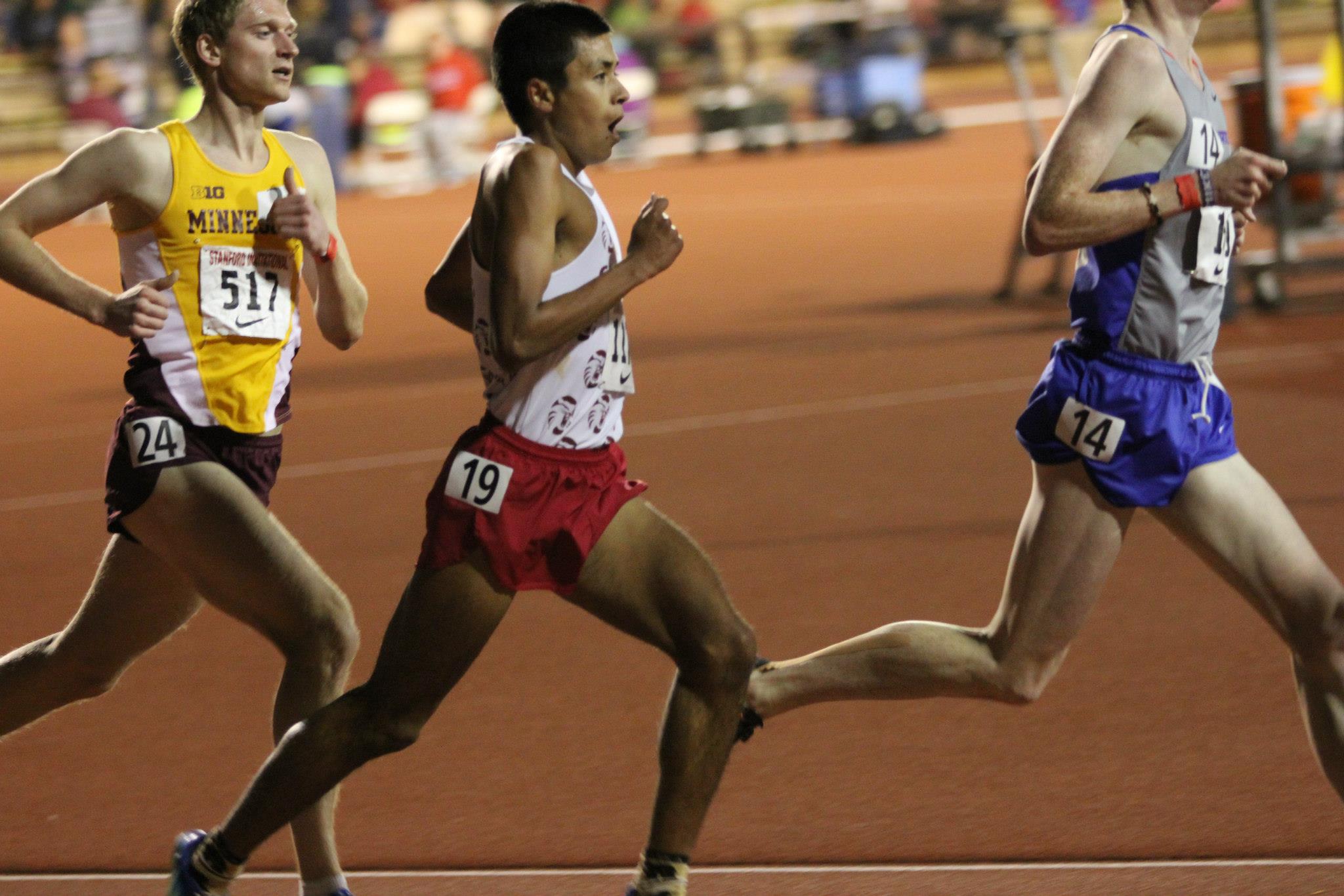 William Reyes ran to a 14:08 5k PR on Friday night in Heat 3 of the Stanford Invitational. Although Will isn't running in uniform and doesn't count toward All Time lists, his new PR would rank him #3 All Time on the CSUC list. Although we have some work in front of us, my money is on Will becoming the second 'Cat to eclipse the 14 minute mark, as he will be a Junior next spring. #Soon!