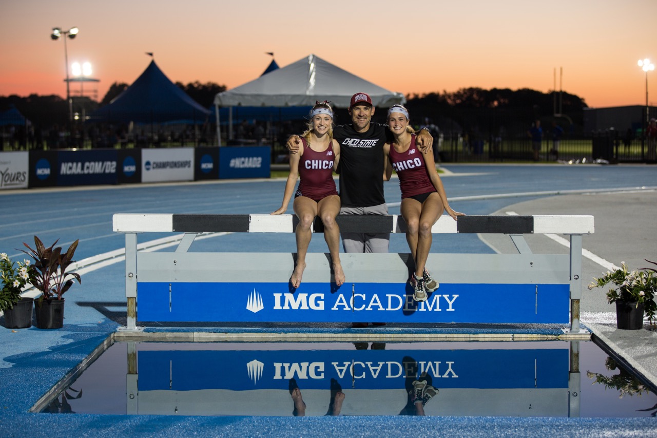 Two of DII's All Time Top-15 fastest steeplers, Alex Burkhart and McCall Habermehl.