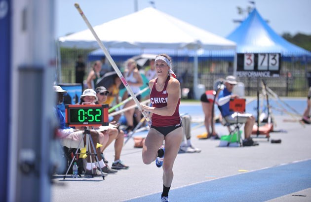 Taylor Sack was denied a podium finish in the women's pole vault on the basis of fewer misses.