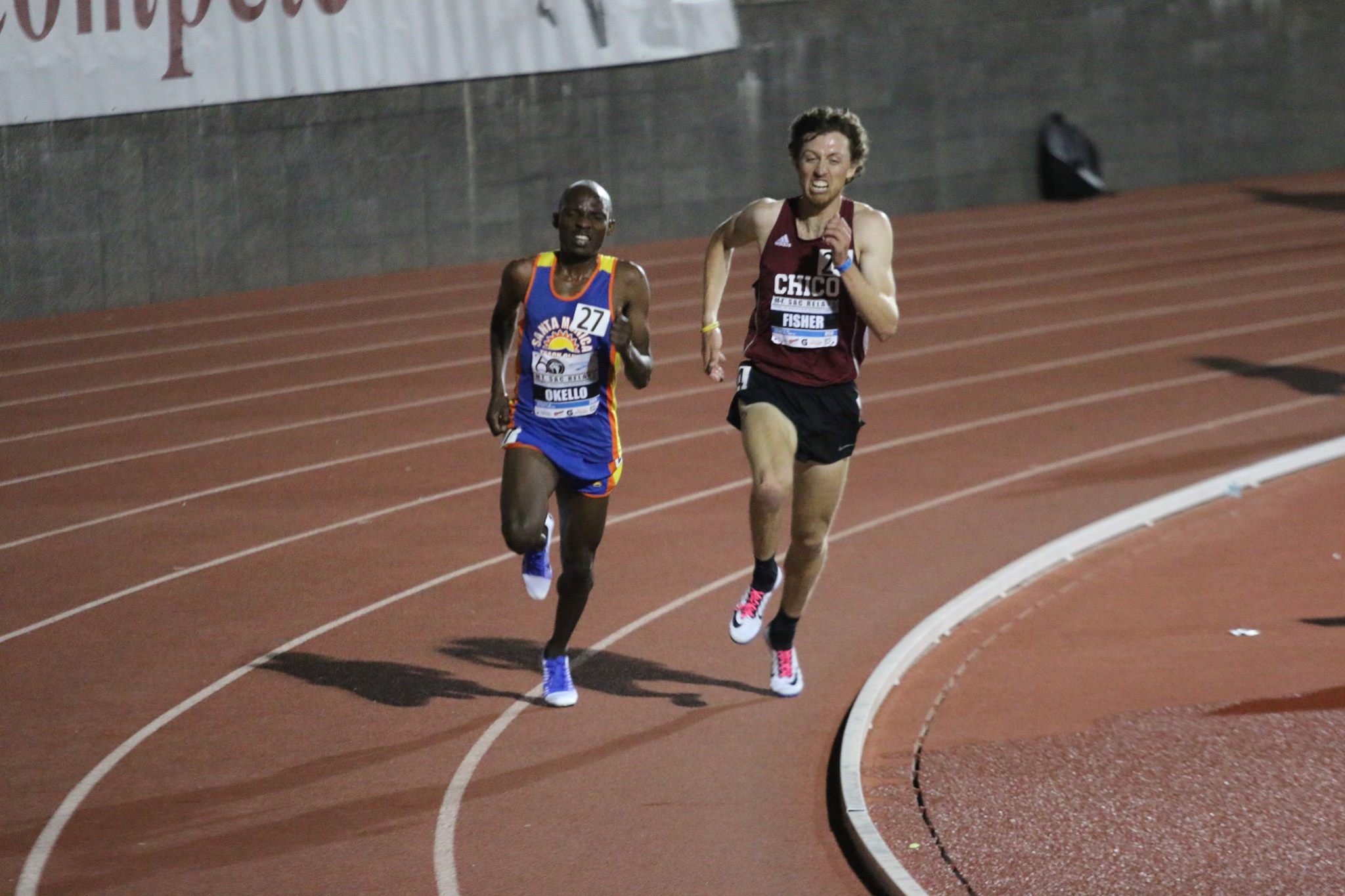 Connor Fisher drops his 5k PR from 14:14 to 14:06 at the Mt Sac invite (#5 A.T. CSUC).