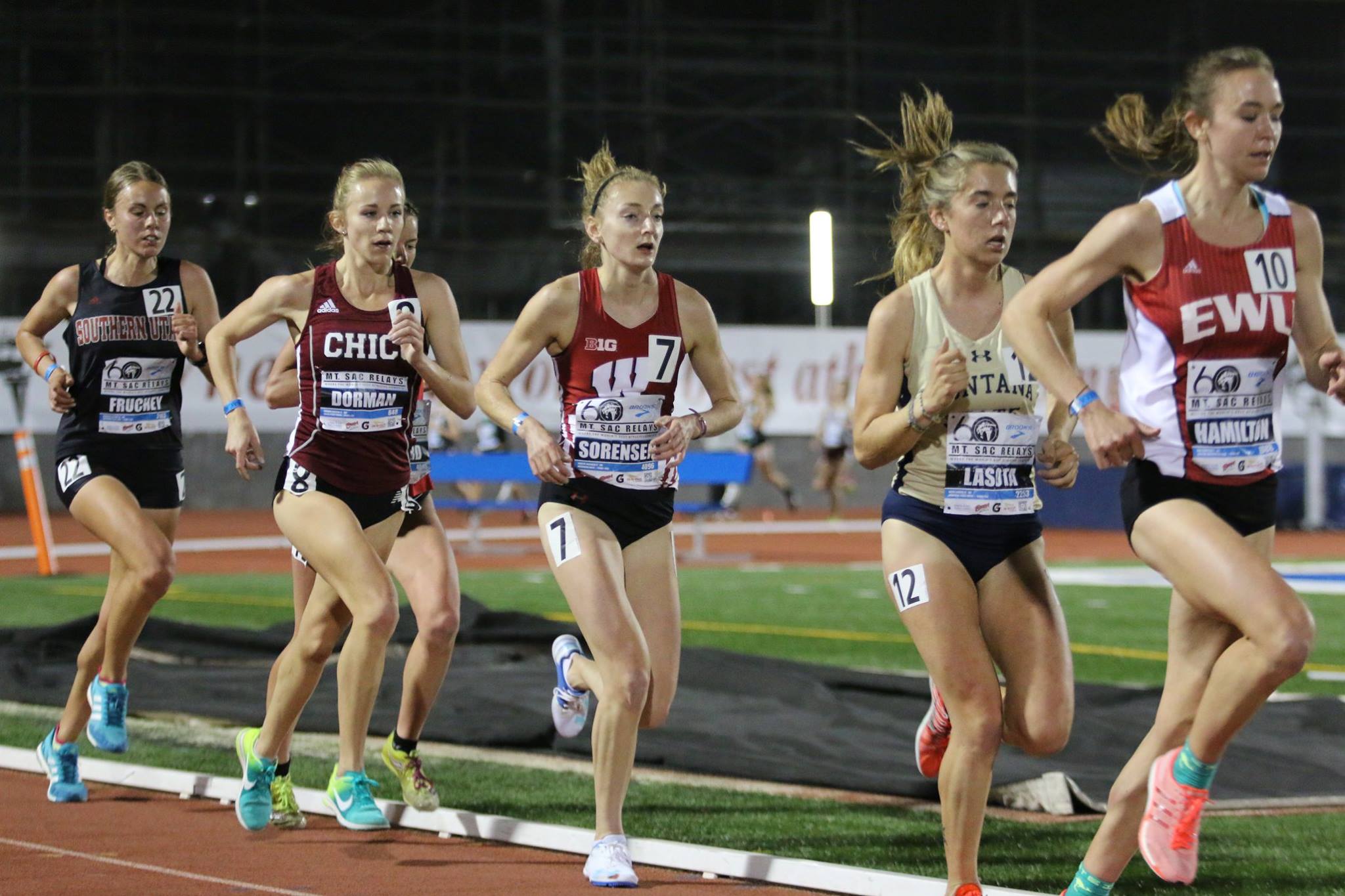 Chico's new 10k school record holder Hannah Dorman in full flight and en route to a 33:55 finish.