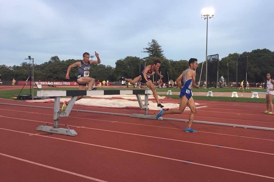Funny thing happened on the way to setting the school record...a painful clip of the final barrier somehow does not prevent Kyle Medina from taking over the event top spot with his 8:44 effort.