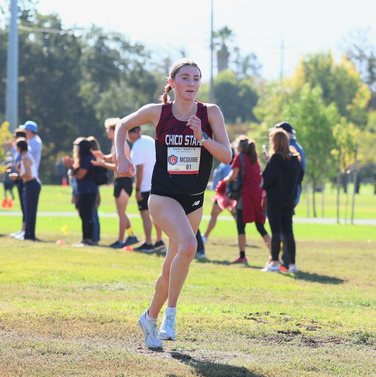 Catherine McGuire in the first race of her second Ever XC season placed 12th.