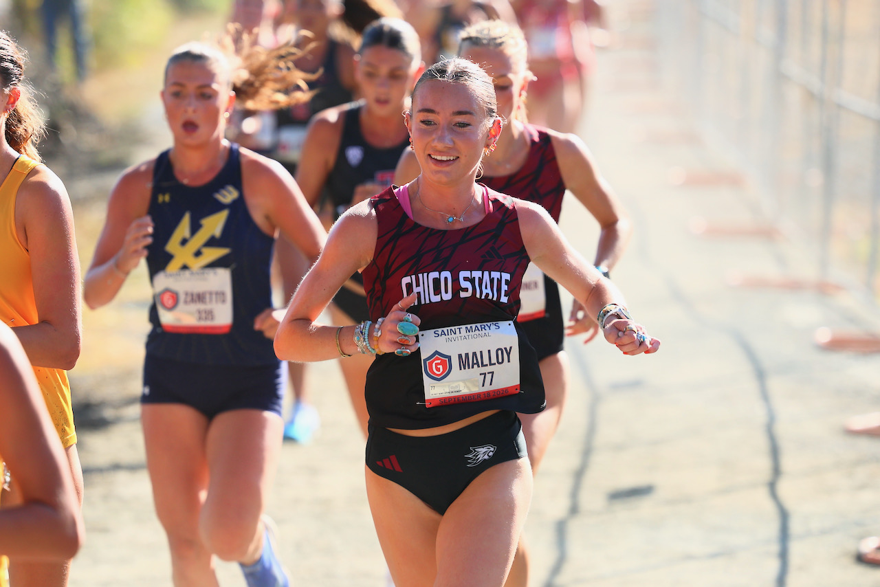 Megan Malloy was enjoying running at home and in front of her HS coach.
