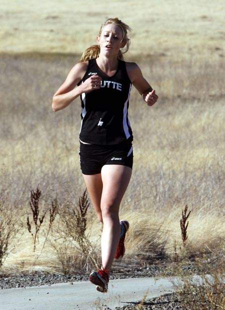 Butte's Sarah Brandt takes the early lead in the women's 5K race